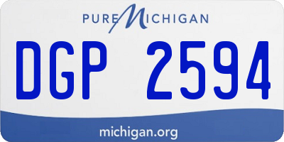 MI license plate DGP2594