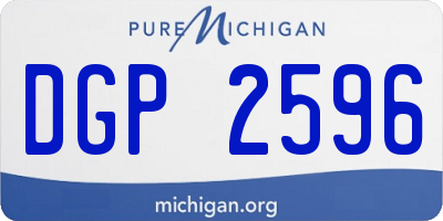 MI license plate DGP2596