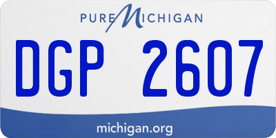 MI license plate DGP2607