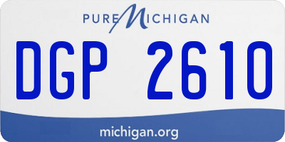 MI license plate DGP2610