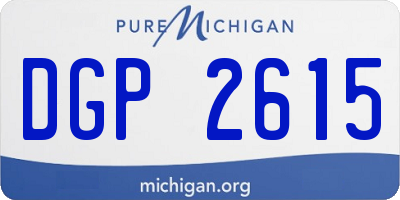 MI license plate DGP2615