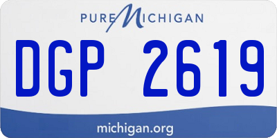 MI license plate DGP2619