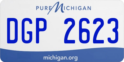 MI license plate DGP2623