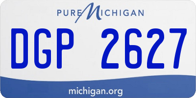 MI license plate DGP2627