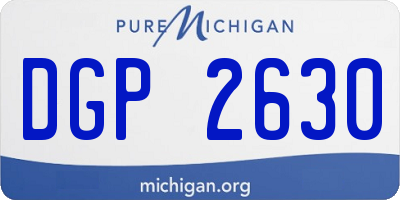 MI license plate DGP2630