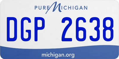 MI license plate DGP2638