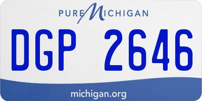 MI license plate DGP2646