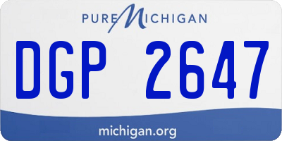 MI license plate DGP2647