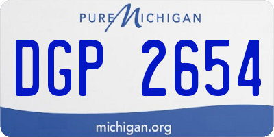 MI license plate DGP2654