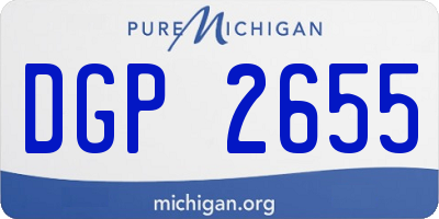 MI license plate DGP2655