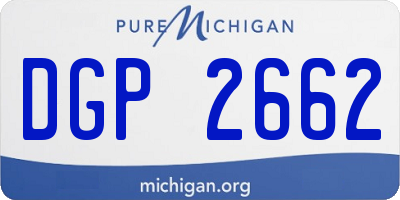 MI license plate DGP2662