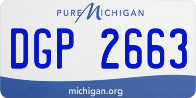 MI license plate DGP2663