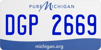 MI license plate DGP2669
