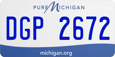 MI license plate DGP2672