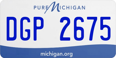MI license plate DGP2675
