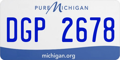 MI license plate DGP2678
