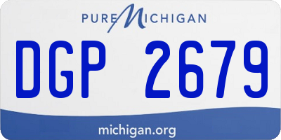 MI license plate DGP2679