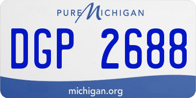 MI license plate DGP2688