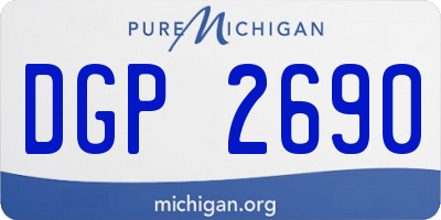 MI license plate DGP2690