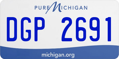 MI license plate DGP2691
