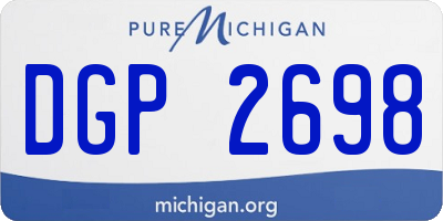 MI license plate DGP2698