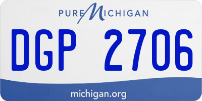 MI license plate DGP2706