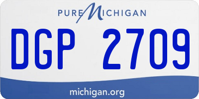 MI license plate DGP2709