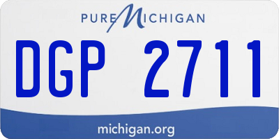 MI license plate DGP2711