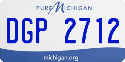 MI license plate DGP2712