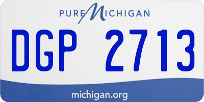 MI license plate DGP2713