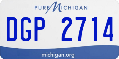 MI license plate DGP2714