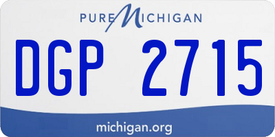 MI license plate DGP2715