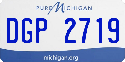 MI license plate DGP2719