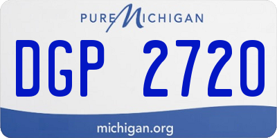 MI license plate DGP2720
