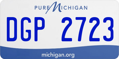 MI license plate DGP2723