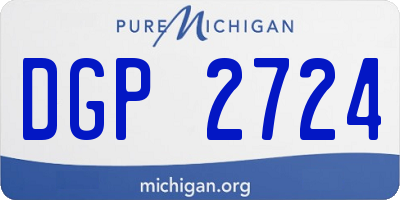 MI license plate DGP2724