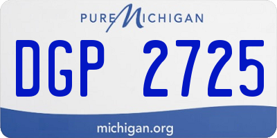 MI license plate DGP2725