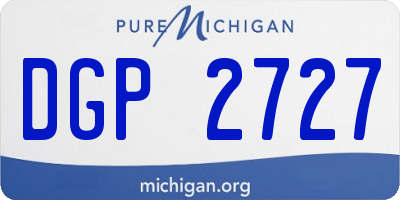 MI license plate DGP2727