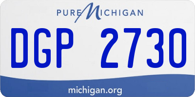MI license plate DGP2730