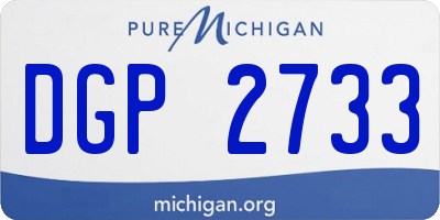 MI license plate DGP2733