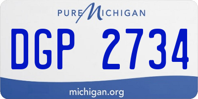 MI license plate DGP2734