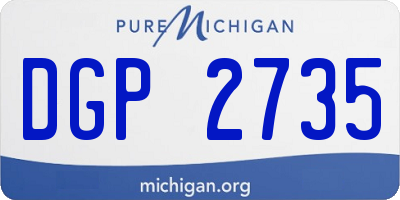 MI license plate DGP2735