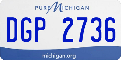 MI license plate DGP2736