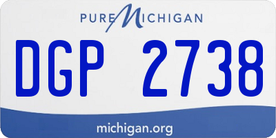 MI license plate DGP2738