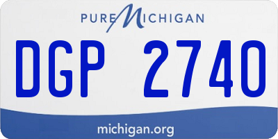 MI license plate DGP2740