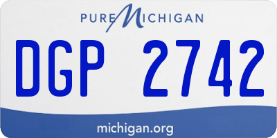 MI license plate DGP2742