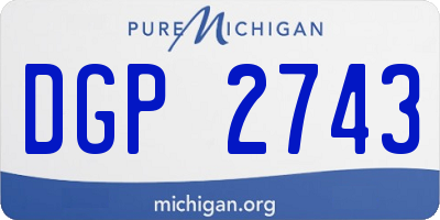 MI license plate DGP2743