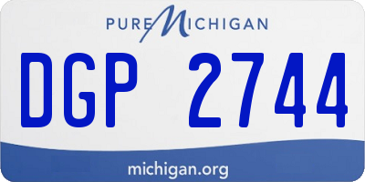 MI license plate DGP2744