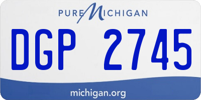 MI license plate DGP2745