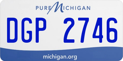 MI license plate DGP2746